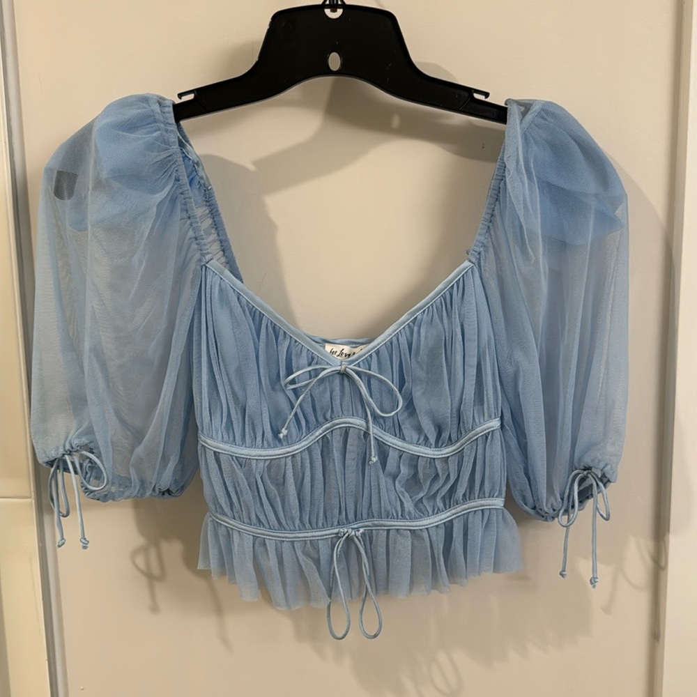For love & lemons blue top - size S